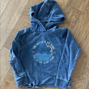 COPY - Roxy Kids Blue Hoodie with Ocean Print